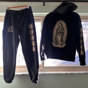 Divine Black and Gold Jogger Set